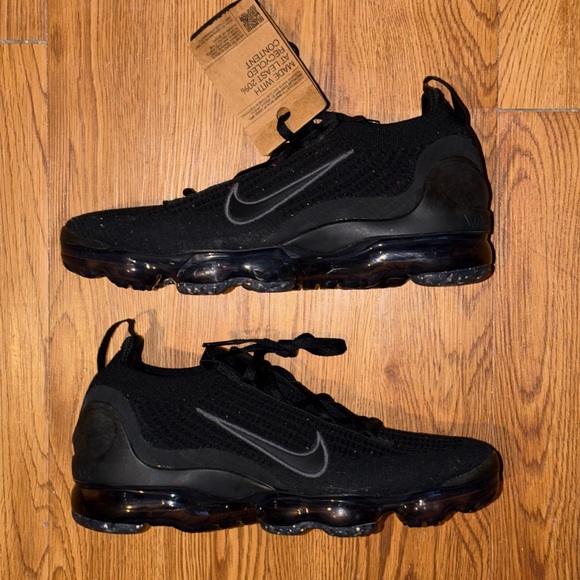Nike Air Vapormax 2021 Flyknit FK ‘Triple Black’ Black Anthracite NWOB Men’s 8 - Picture 9 of 13